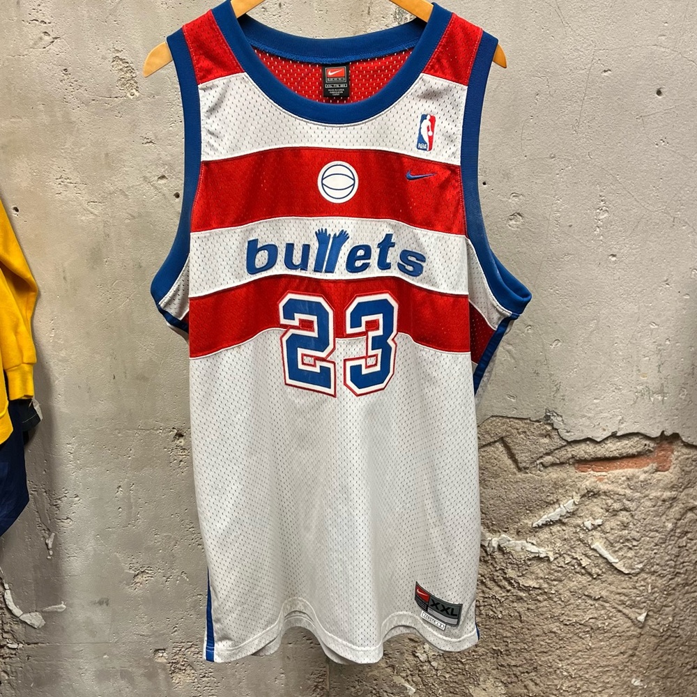 Nike Michael Jordan Vintage Y2K Washington Bullets Basketball Jersey XXL +2 Lgth